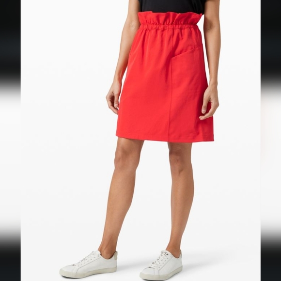 lululemon athletica Dresses & Skirts - Lululemon Trip Taker Linen Blend Skirt Size 6